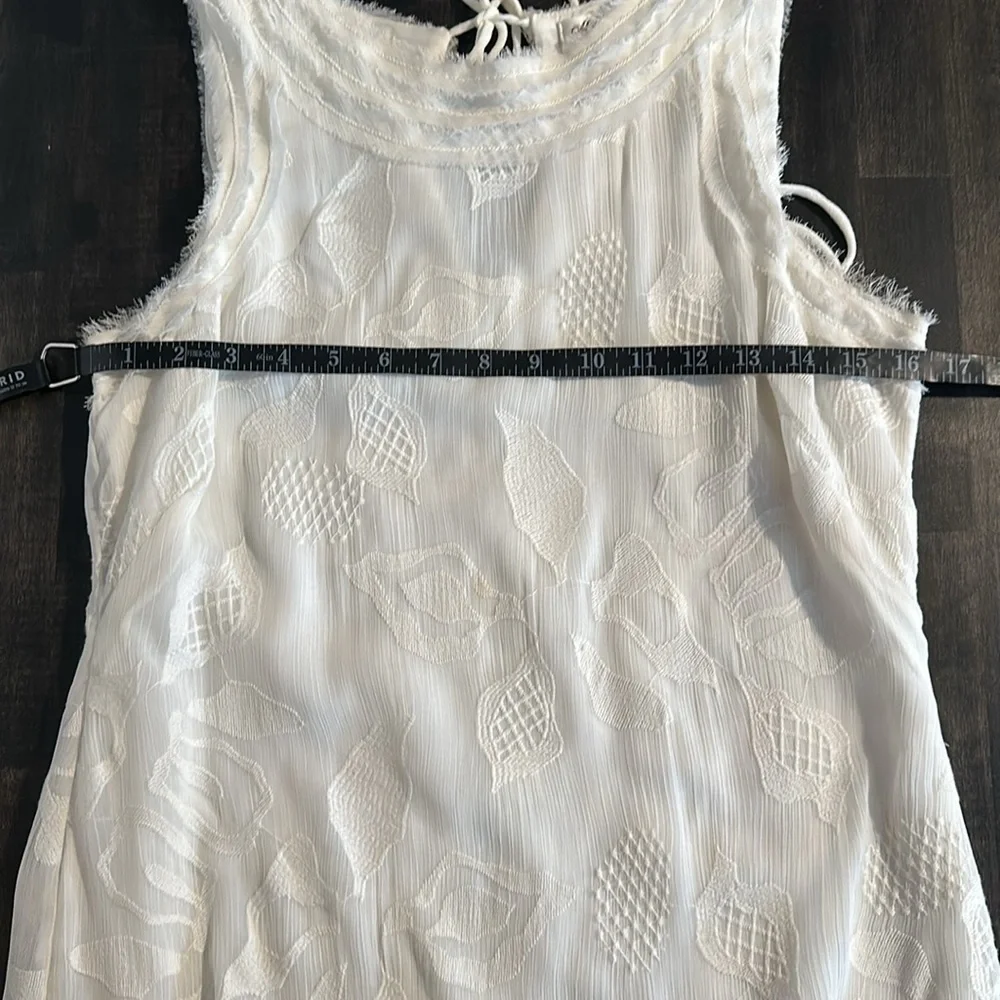 Max Studio Specialty Ivory Embroidered Shift Dress Size Medium